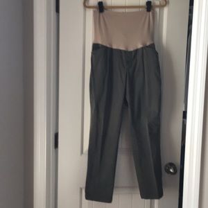 Military green maternity best girlfriend chinos